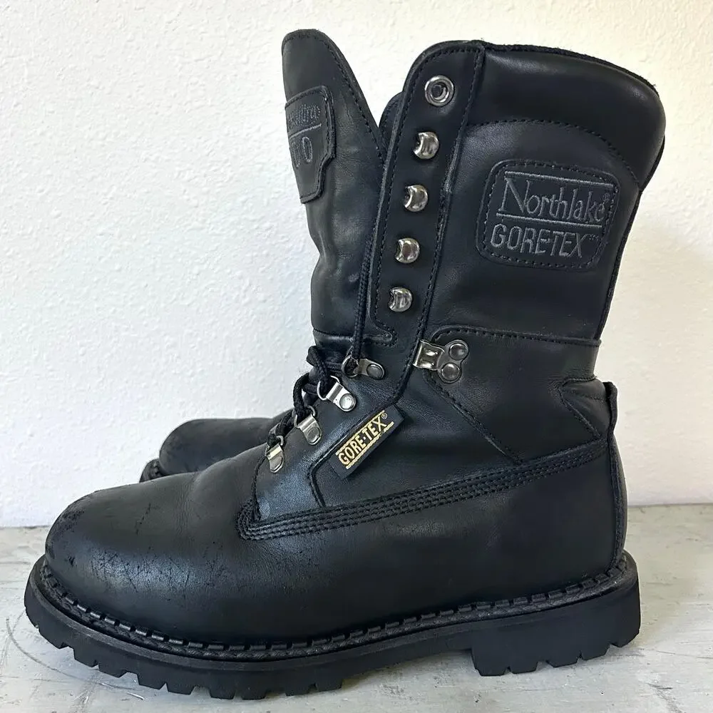 Vintage Northlake Gore Tex Leather Steel Toe Work Boots Y2K Thinsulate 1000 9 W